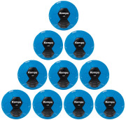 10er Ballpaket / Ballset Kempa Handball LEO kempablau/schwarz Gr. 0, 1, 2, 3