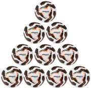 10er Ballpaket / Ballset Uhlsport Fußball Resist Synergy Kunstrasen weiß/schwarz/fluo orange Gr. 4, 5