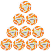 10er Ballpaket / Ballset Uhlsport Fußball Ultra Lite Soft 290 weiß/fluo orange/fluo gelb Gr. 3, 4, 5
