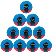 10er Ballpaket / Ballset Kempa Handball TIRO kempablau/rot Gr. 1