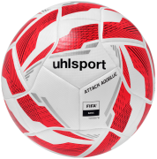 Uhlsport Fußball Attack Addglue weiß/rot/silber Gr. 4, 5