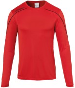 Uhlsport Fußball Trikot Stream 22 Langarm rot/schwarz Gr. 116 - XL